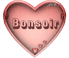 Gif animé bonsoir coeur